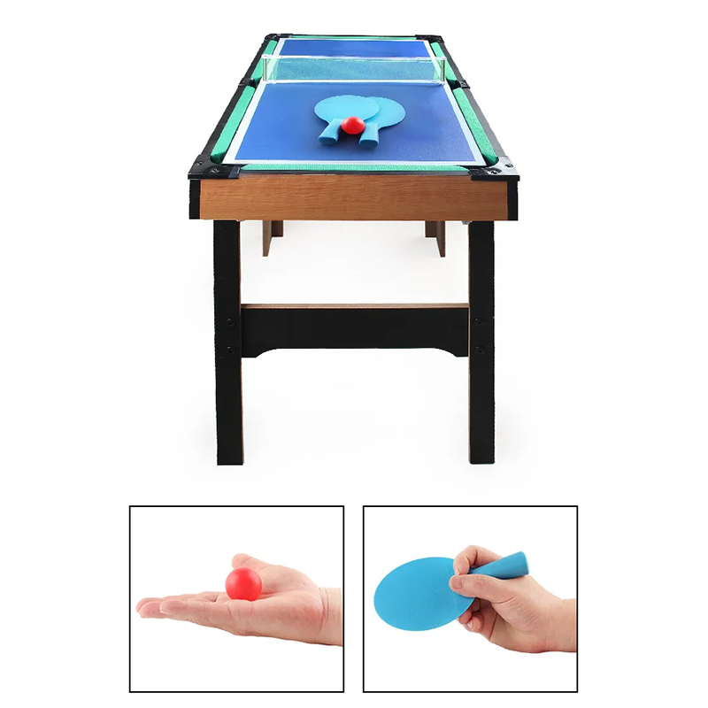 4-i-1 Multi-Game Bord med Bordfodbold, Air Hockey, Bordtennis og Pool