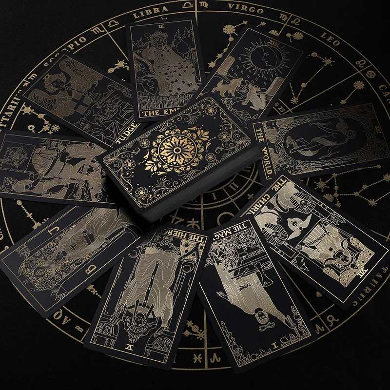 Sorte PVC klassiske tarotkort