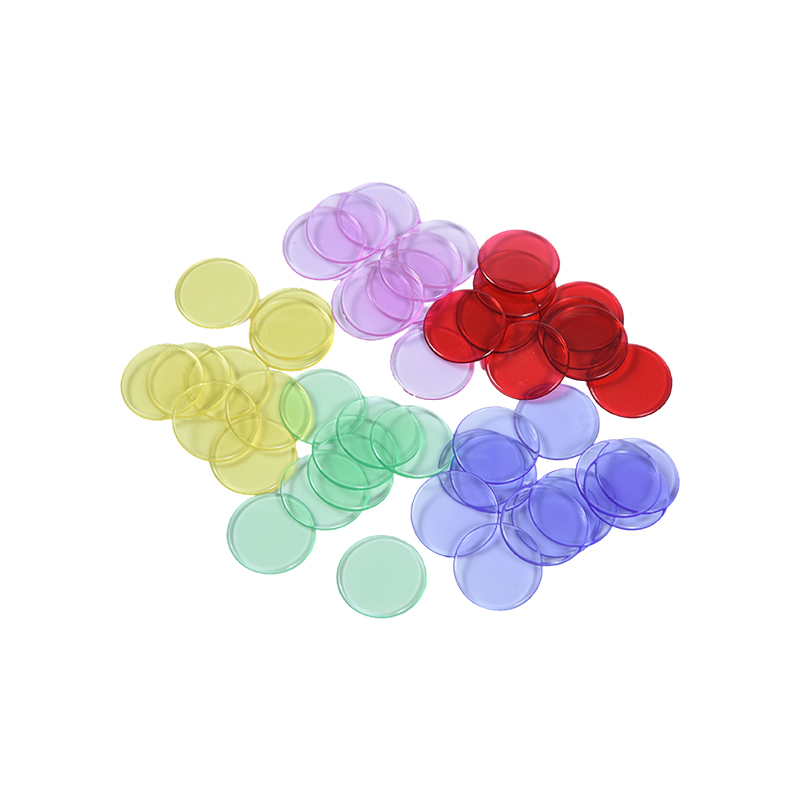 Assorteret farve gennemskinnelig Bingo Chips Sæt