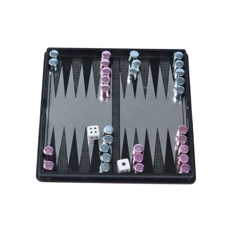 Bærbart magnetisk backgammon sæt