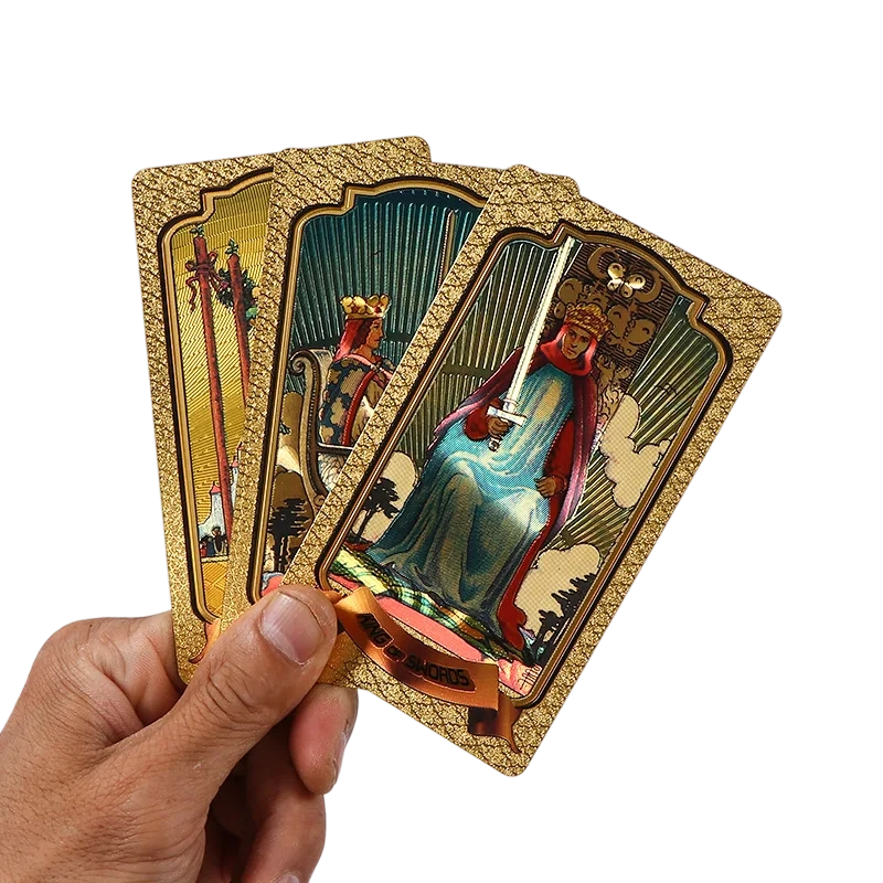 Premium guld-folie tarotkort sæt