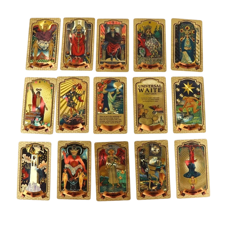 Premium guld-folie tarotkort sæt
