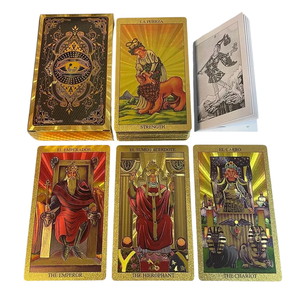 Premium guld-folie tarotkort sæt