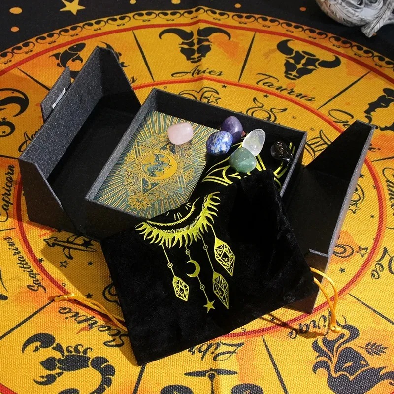 Zodiac-tema Collectible Edition - Mystic's Treasure Tarot & Crystal Set