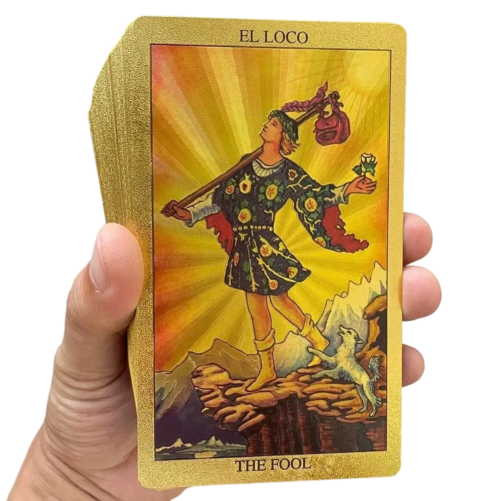 Premium guld-folie tarotkort sæt