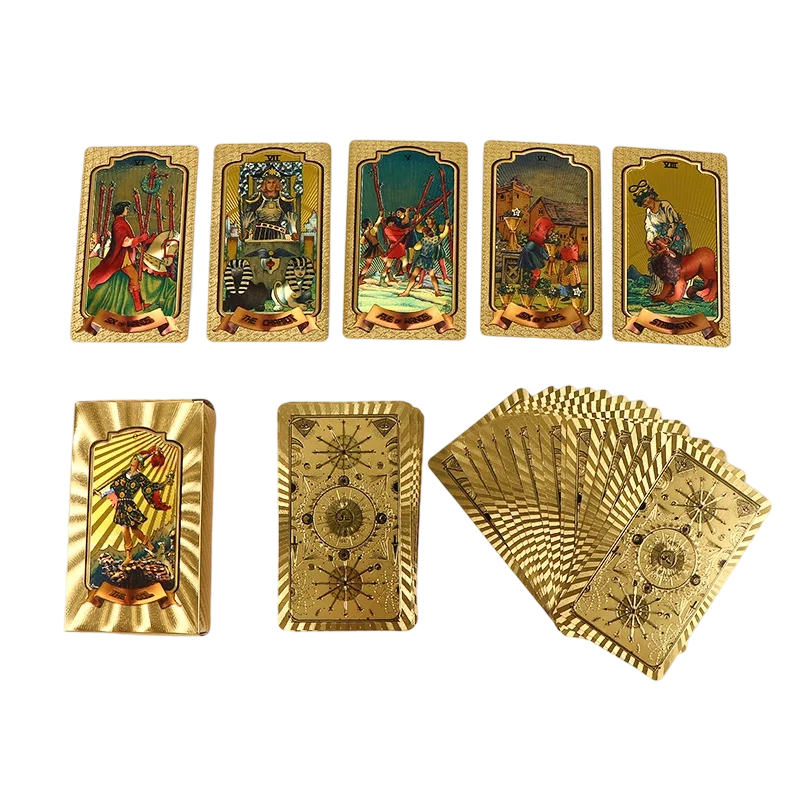 Premium guld-folie tarotkort sæt