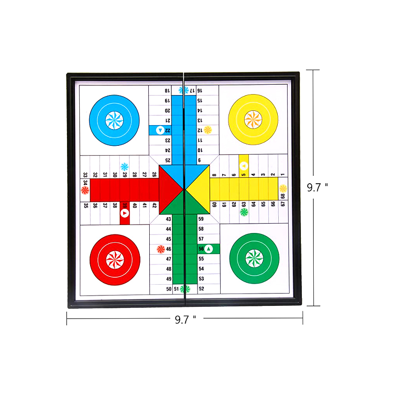 Bærbart magnetisk brætspil med terninger og brikker Klassisk Ludo-spilsæt