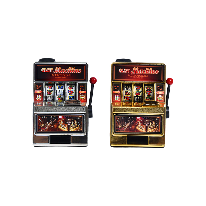 Klassisk Mini Spillemaskine Toy – Sølv & Guld Dual Pack