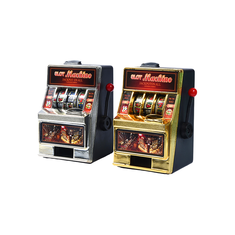 Klassisk Mini Spillemaskine Toy – Sølv & Guld Dual Pack