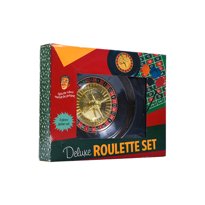 Deluxe roulettesæt – 4-delt spilsæt i livlig emballage