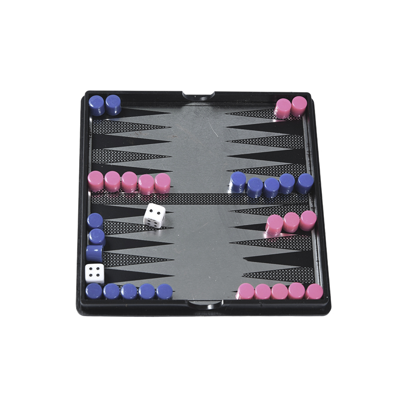 Kompakt akryl etui Magnetisk backgammon sæt