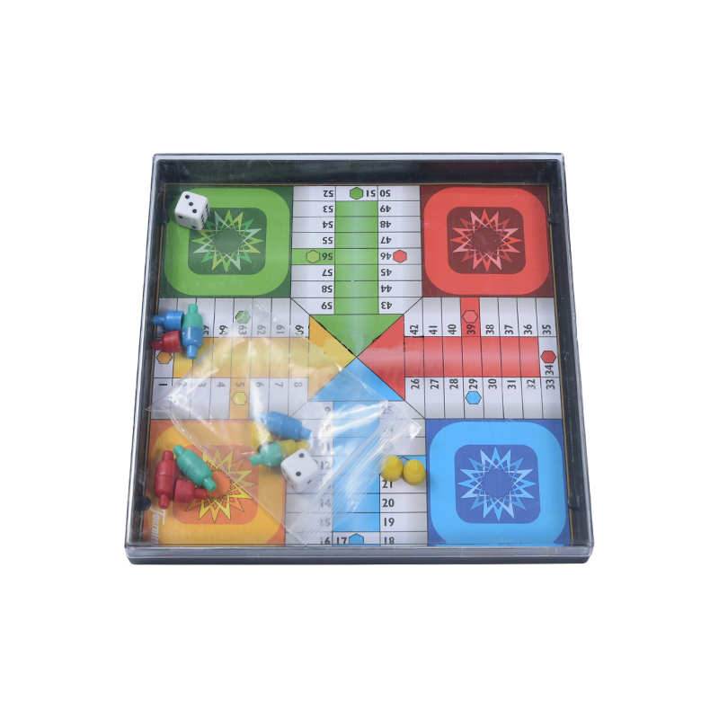 Portable Plastic Case Edition Klassisk flyvende skak (Ludo) spil