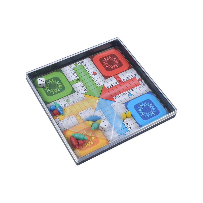 Portable Plastic Case Edition Klassisk flyvende skak (Ludo) spil