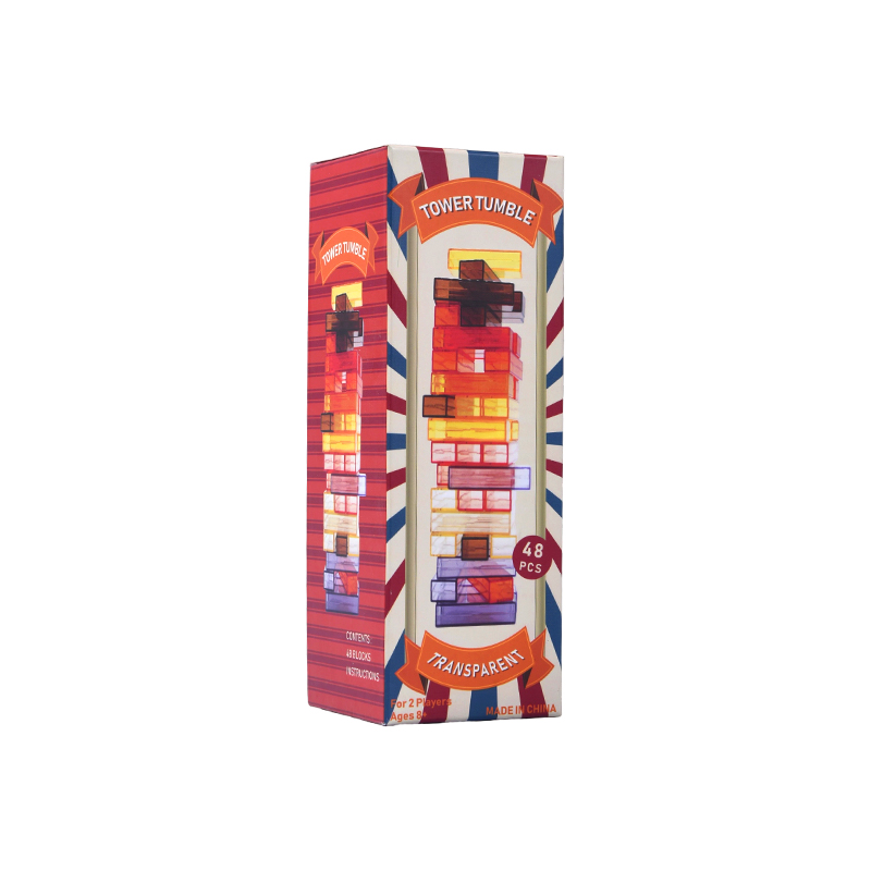 48-Styks farvestabling udfordring Transparent Tower Tumble Game