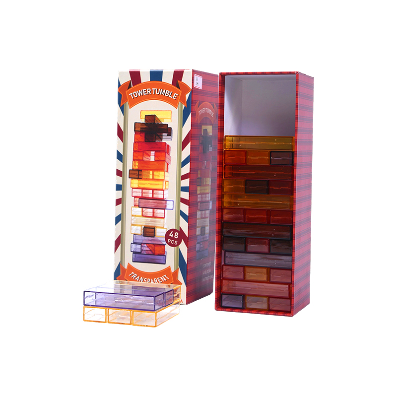 48-Styks farvestabling udfordring Transparent Tower Tumble Game