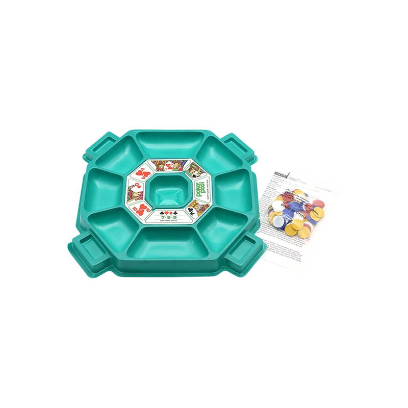 Klassisk pokerchipbakke og tokensæt