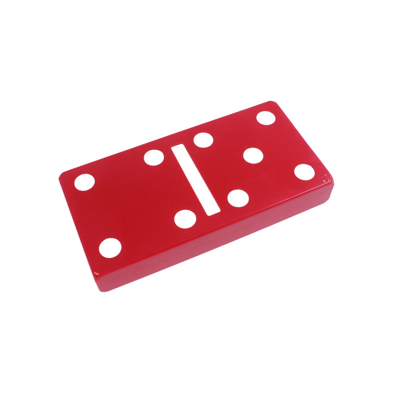 Red Polka-Dot Edition - klassiske domino- og krybbesæt