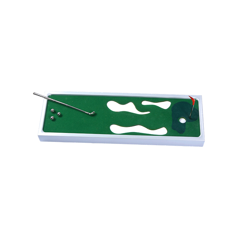 Bærbart indendørs golfspil med aluminiumsramme Desktop Minigolf Putting Green