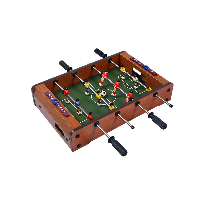 Kompakt desktop-fodboldspil med levende spillere, mini-fodboldbord i træ