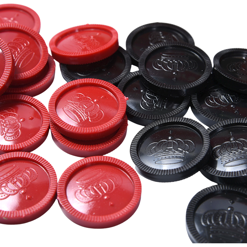 Interlocking Design Klassisk Plastic Checkers Set